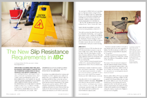 Article published in The Construction Specifier magazine talks slip resistance